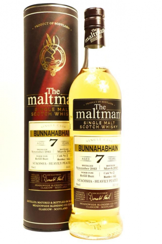 The Maltman  Bunnahabhain Staoisha 2013 - 7 Y.O 